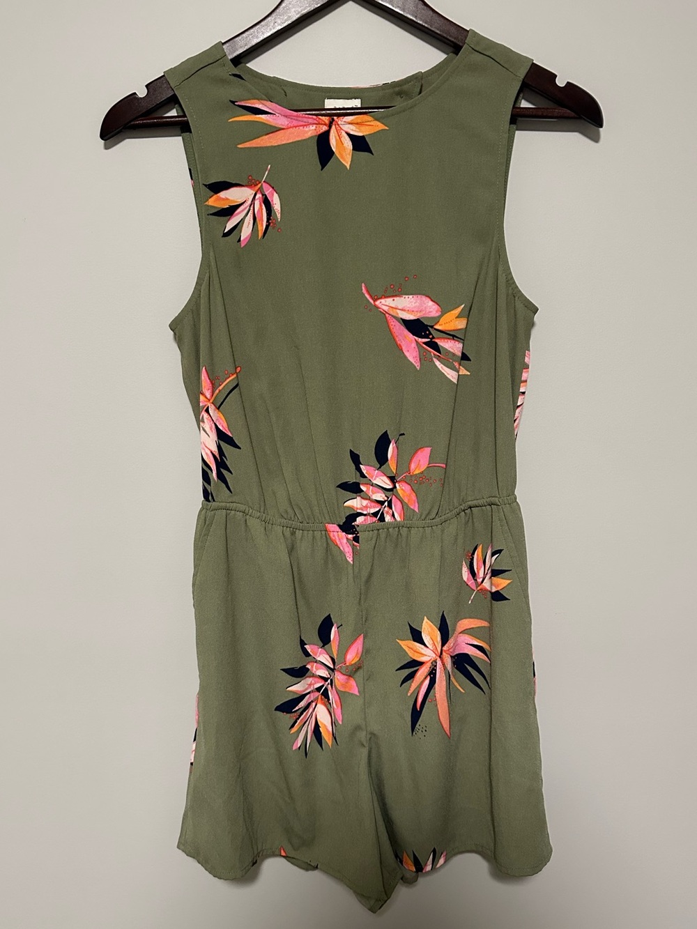 A New Day Olive Green Sleeveless Romper